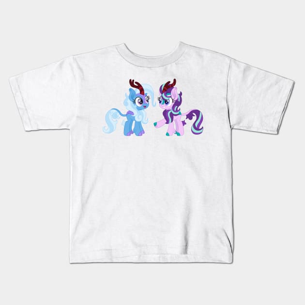 Kirin Starlight Glimmer and Trixie Kids T-Shirt by CloudyGlow